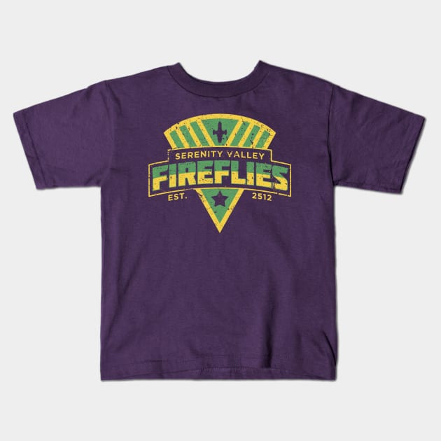 Serenity Valley Fireflies Kids T-Shirt by alecxps